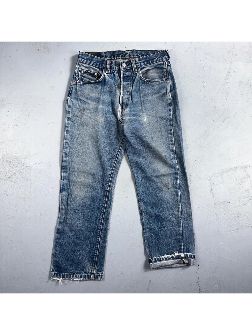 Levis 501 Vintage 80s Redline Selvedge USA XX Jeans Light Wash 32x33 Act 28x28